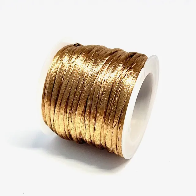 Satintråd/Rattail 2 mm. 10 m. Noisette.