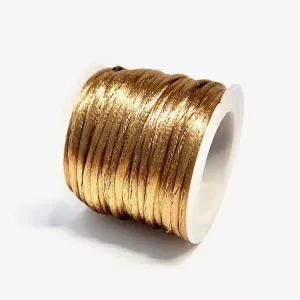 Satintråd/Rattail 2 mm. 10 m. Noisette.