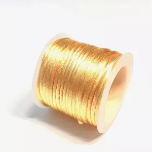 Satintråd/Rattail 2 mm. 10 m. Pastel Peach.