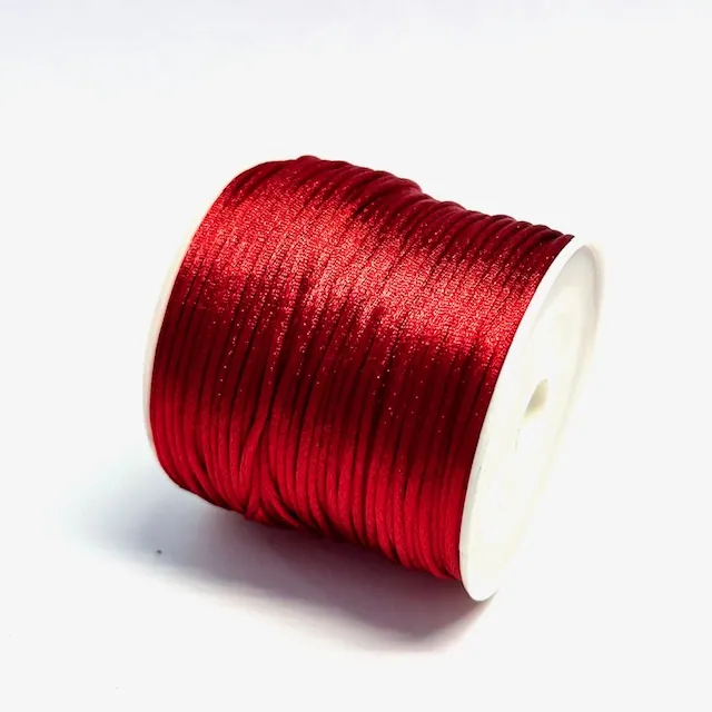 Satincord/rattail 1 mm. 30 m. Deep Red.