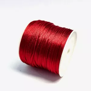 Satincord/rattail 1 mm. 30 m. Deep Red.
