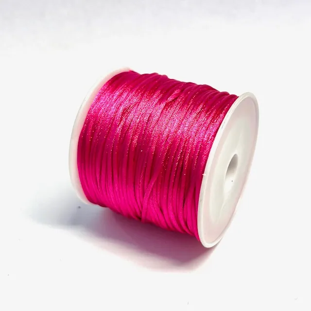 Satincord/rattail 1 mm. 30 m. Strong Pink.