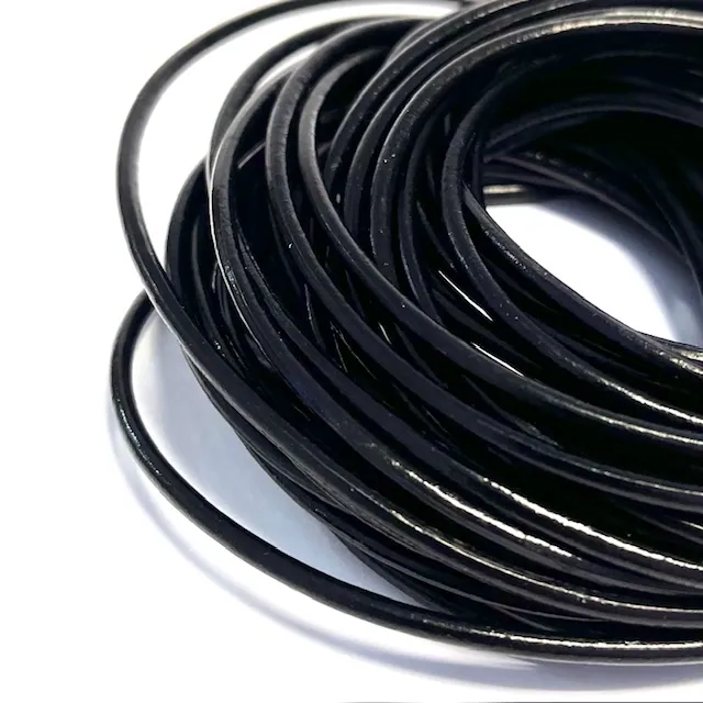 Leather cord 3 mm./Ø  Black