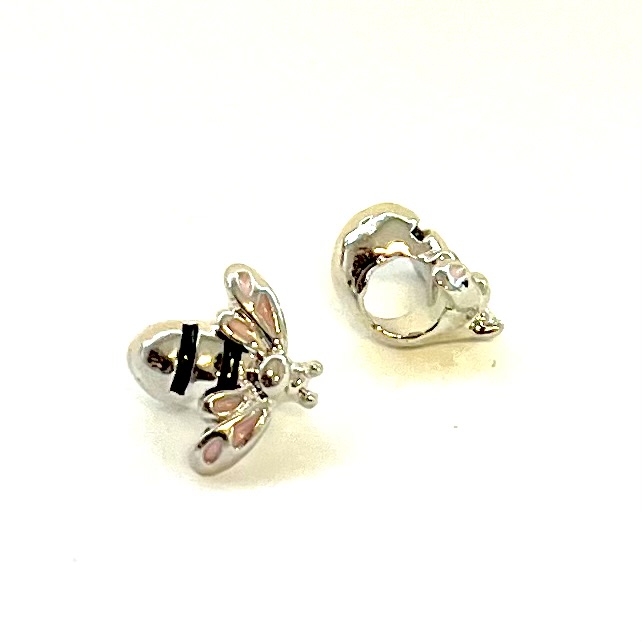 Metal Bee Silver 12x13 mm.