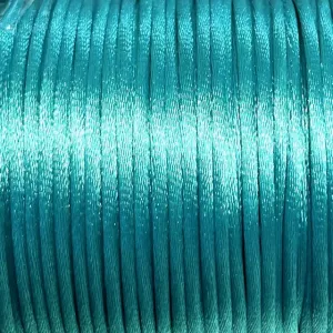 Satintråd/Rattail 2 mm. Blue Ivy.