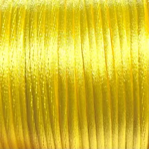 Satintråd/Rattail 2 mm. Lemon yellow.