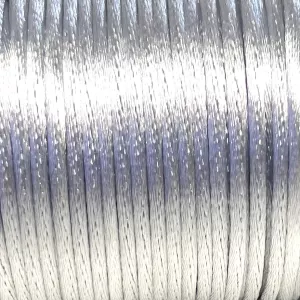 Satintråd/Rattail 2 mm. Platium Grey.