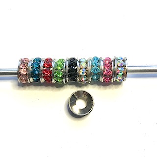 Crystal rondelle mix, 5 pcs