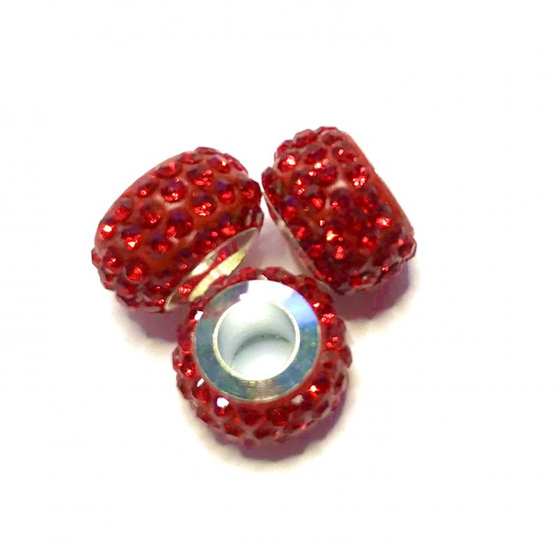 Stainless steel, 3-pack Polym. clay rhinestone.