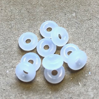 Stop ring, clear, 10 pcs