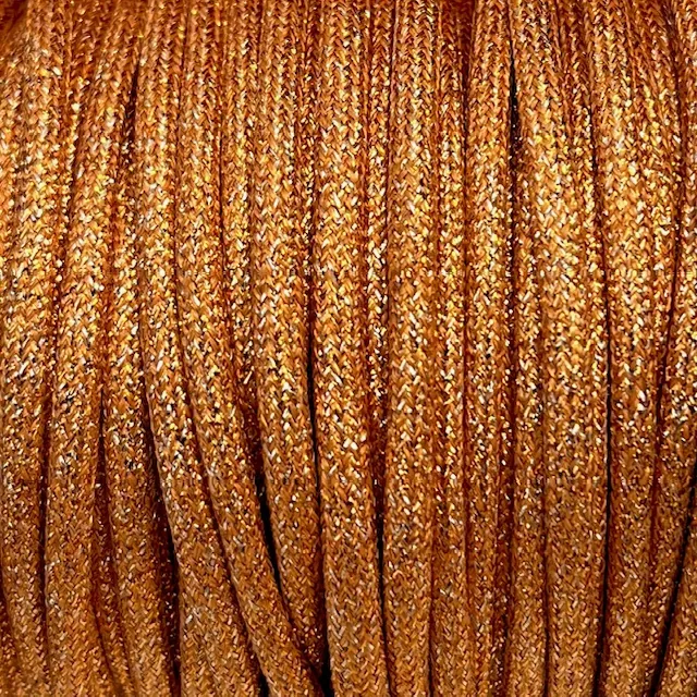 Paracord Lina Glitter Golden Copper.