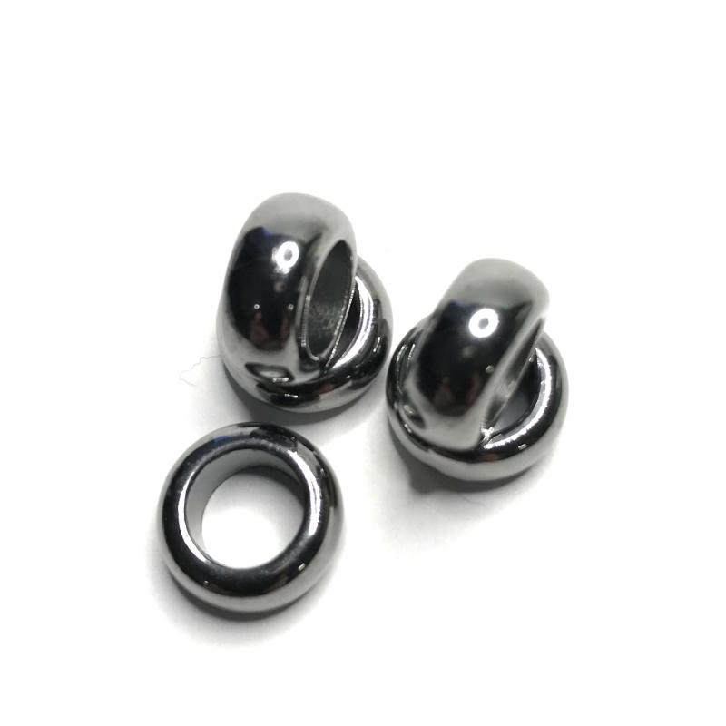 CCB beads, BIG PACK 20 st  6x13,5 mm. Gun Metal.