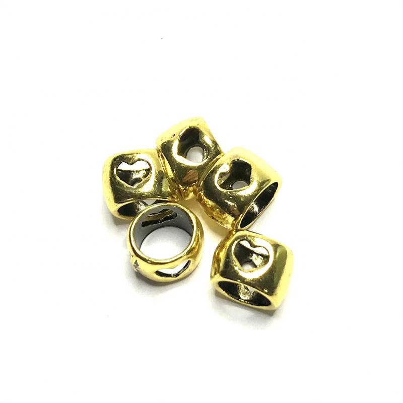 Beads heart, 5 pcs