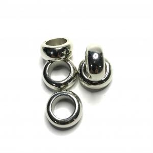 CCB beads, BIG PACK 20 st 6x13,5 mm. silver,