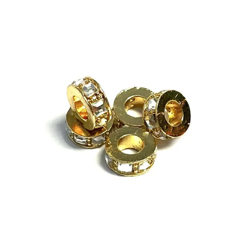 Spacer Beads with Resin stone 5-pcs.