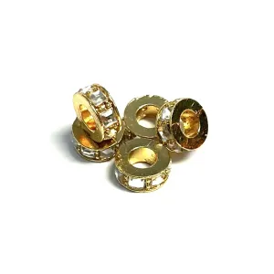 Spacer Beads with Resin stone 5-pcs.