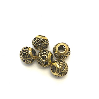 Metal bead, 5 pcs