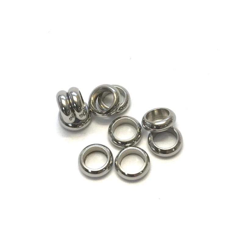 Stainless steel spacer beads, gold, 10 pcs