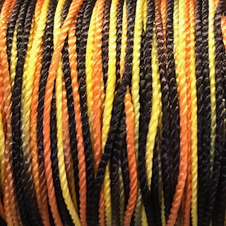 Nylontråd 1 mm. Multifärgad.