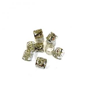 10-pack Filigree tubes Silver color.