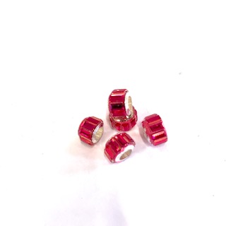 Glass faceted beads, 5 pcs