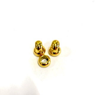 Stainless steel spacer beads, gold, 5 pcs