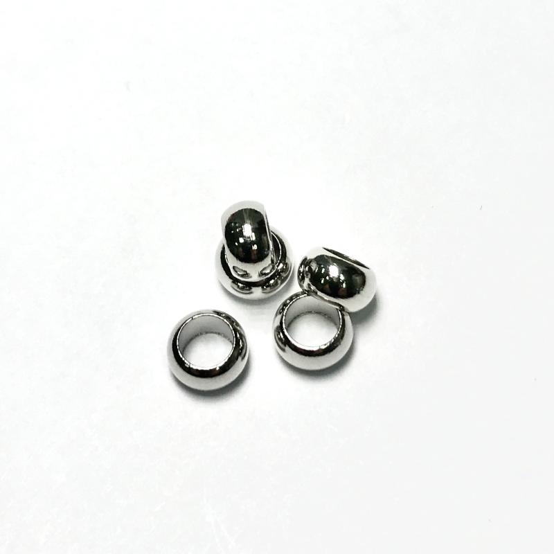 Spacer beads 5-pack Silver färgad.