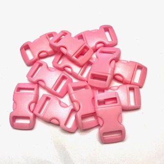 Snap lock, 10 mm. Baby pink