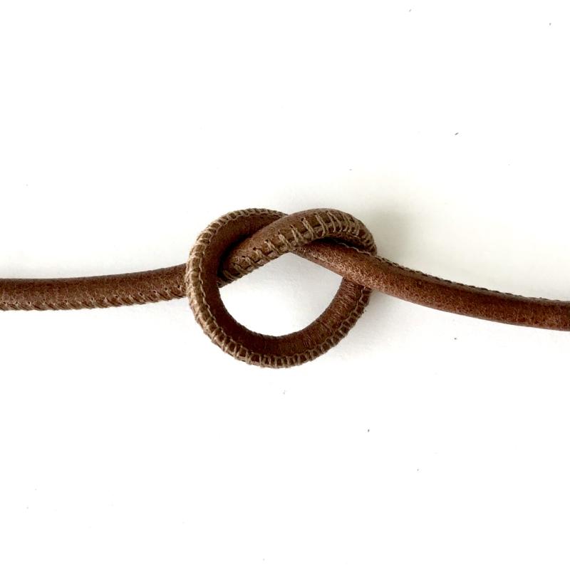 Stitched Nappa 4 mm. Vintage Brown.
