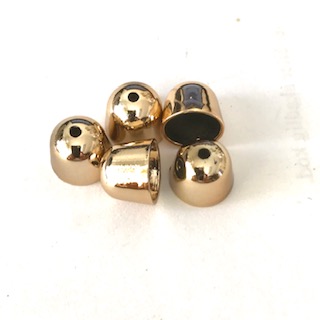 1 pkg. End caps, 6 mm, golden (5 pcs)