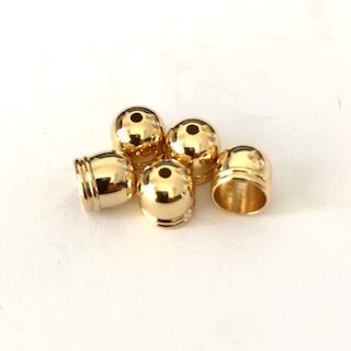 End Cap 6 mm. 5-pack. Guld.