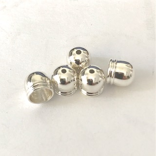End Cap 6 mm. 5-pack. silver.