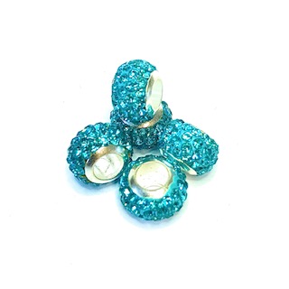 Stainless steel, 3-pack Polym. clay rhinestone.