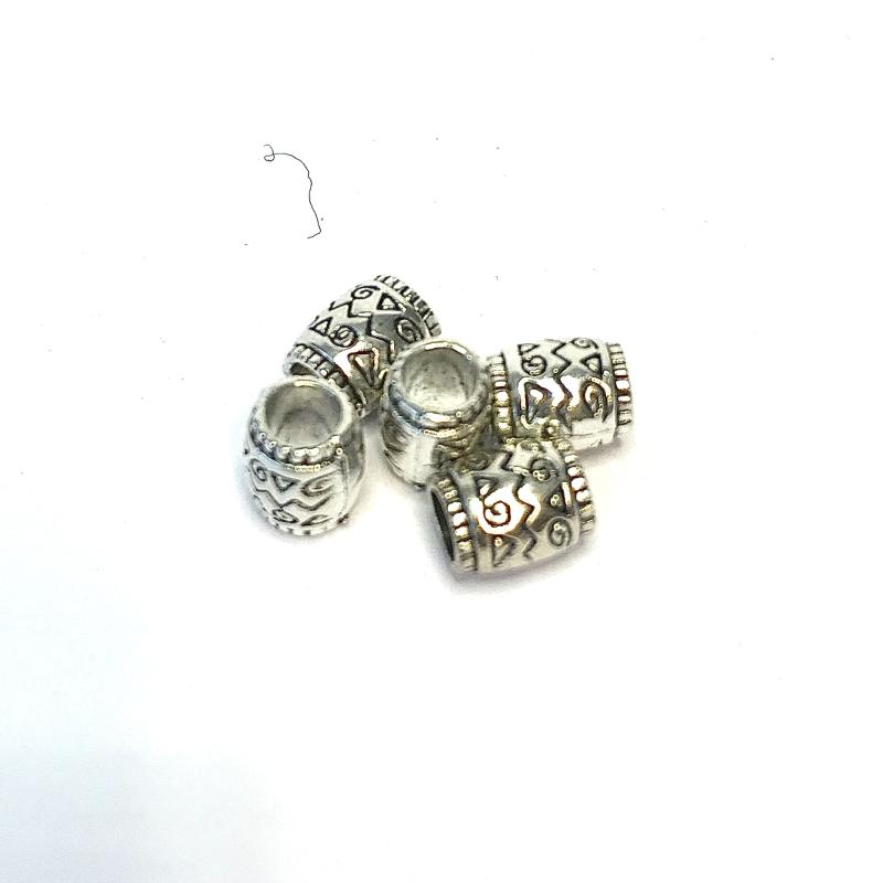 Spacer bead Silver 5pcs