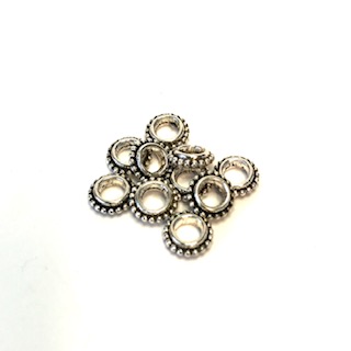 Spacer bead Antique Silver 10-pack