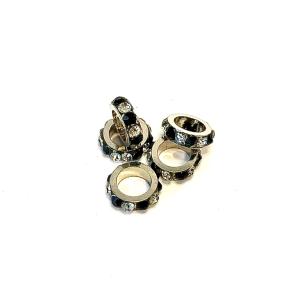 Crystal Rondelle 5-pack Crystal/Black/Silver.