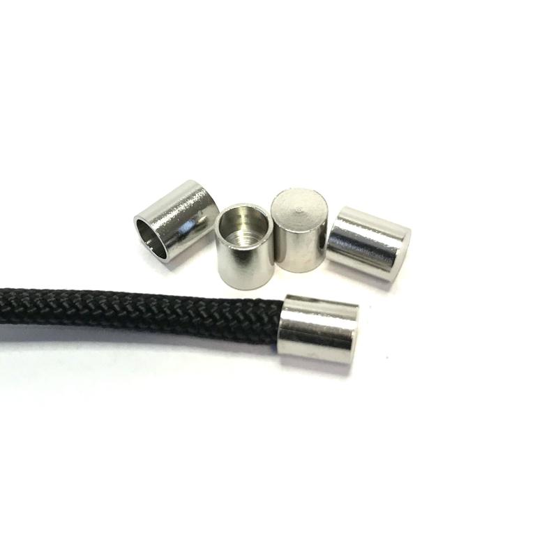 End Cap 4 mm. 5-pack. Silver.