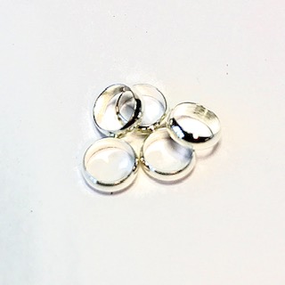 Spacer bead long lasting Brass 925 silver plated 5pcs