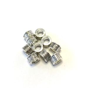 Spacer bead Silver 10-pack