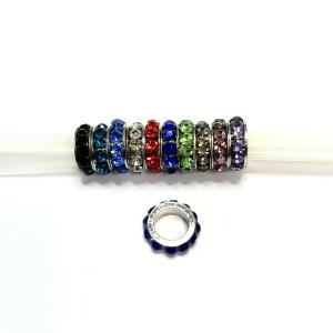 Crystal Rondelle 5-pack Mix/silver.