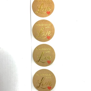 Stickers, Klistermärke Handmade with Love.