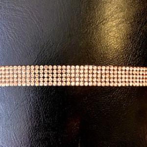 Strassband Påpressbart 10 mm. Rosé gold 50 cm.