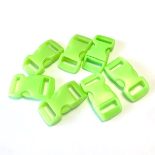 Snap lock, 10 mm. Neon green