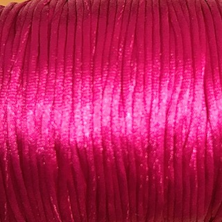 Satin/Rattail, Bright Pink. 1.4 mm