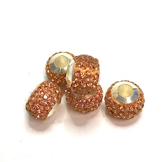 Polymer clay rhinestone 5-pack.