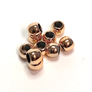 CCB beads, 6x8 mm. Light Rosé gold  color. 10 pcs.