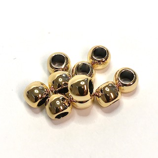 CCB beads, 6x8 mm. Golden, color. 10 pcs.