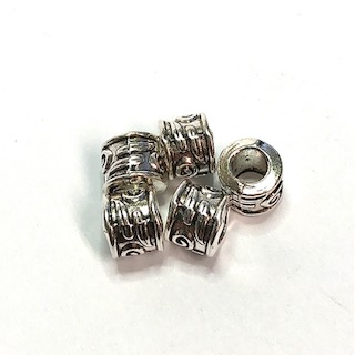 Metall pärlor 5-pack  Antique Silver.