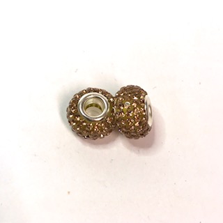 Rhinestone Grade A. XL-size 10x15 mm. 2 pcs Light Bronze
