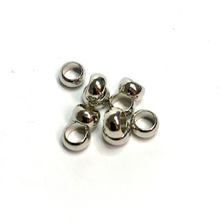 Rondelle metal beads 10-pack. Silver